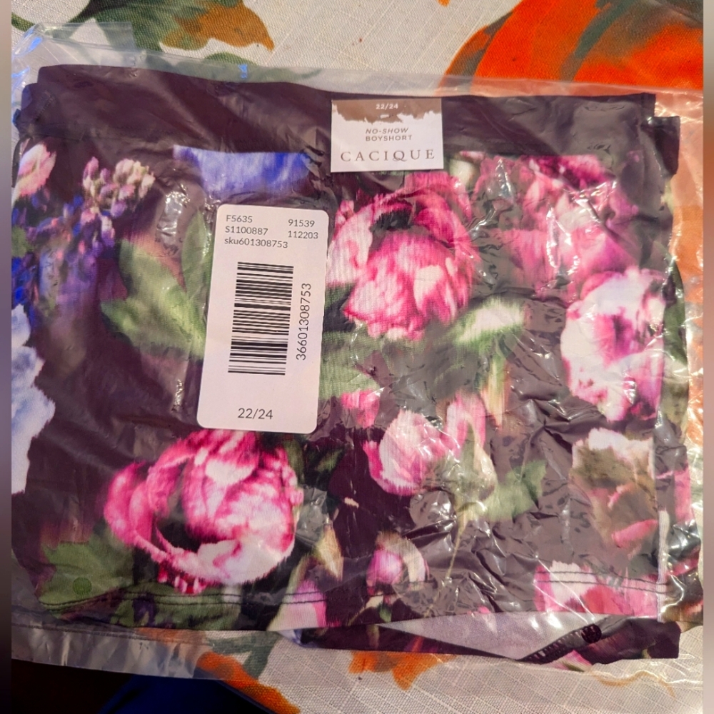 New with tags in bag cacique no show boy shorts size 22-24.